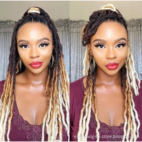 Wavy Gypsy Locs Crochet Hair Extensions Synthetic Fiber Solid And Ombre Color Gypsy Braiding Hair Extension Dreadlocks Faux Locs